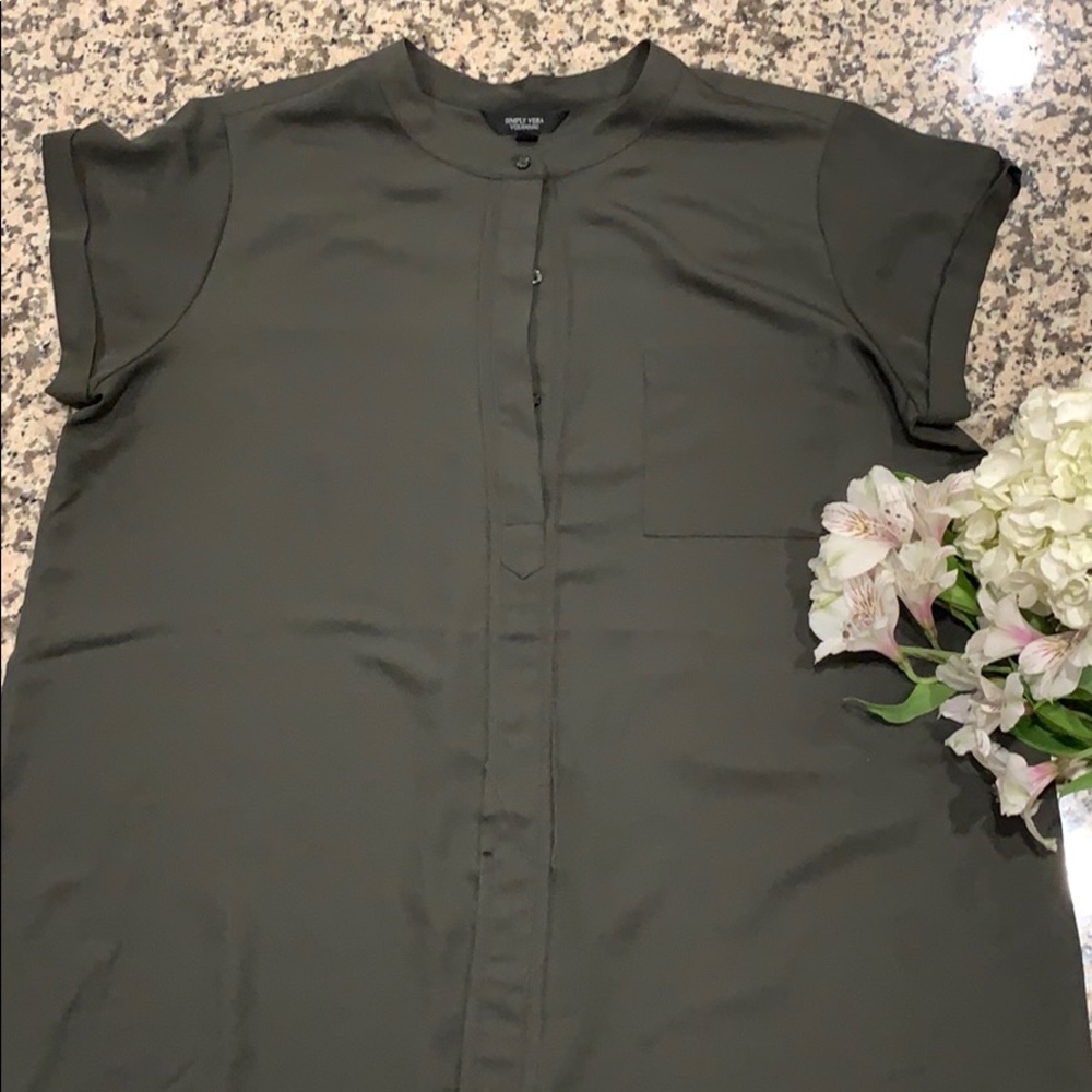 Simply Vera. Dress shirt, dark forest green.
